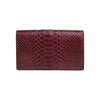 Lucia Python Burgundy Chain | wallet UK | La Portegna UK | Handmade Leather Goods | Vegetable Tanned Leather