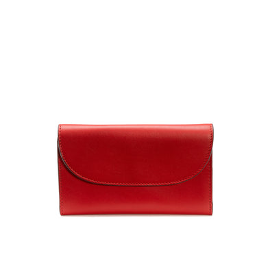 Tony Perotti Contatto Italian Soft Leather Purse with Frame - TP1122 Red
