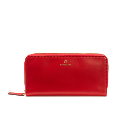 Julia Purse Red | UK | La Portegna UK | Handmade Leather Goods | Vegetable Tanned Leather