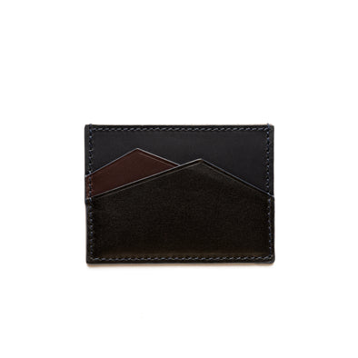 Sierra Horizontal Burgundy & Black | Wallets UK | La Portegna UK | Handmade Leather Goods | Vegetable Tanned Leather