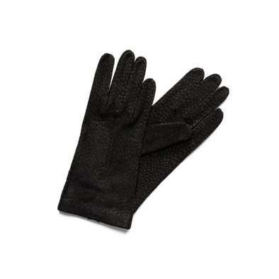 Exotic Black | Gloves UK | La Portegna UK | Handmade Leather Goods | Vegetable Tanned Leather