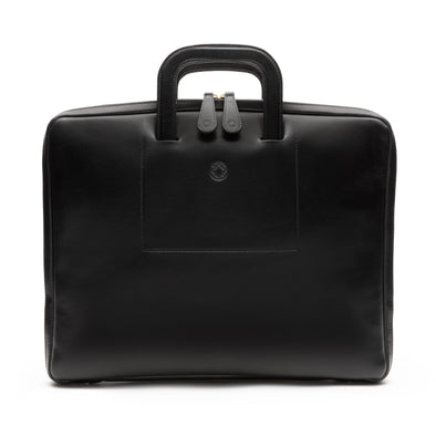 Belgrano Black 15" | Briefcases UK | La Portegna UK | Handmade Leather Goods | Vegetable Tanned Leather