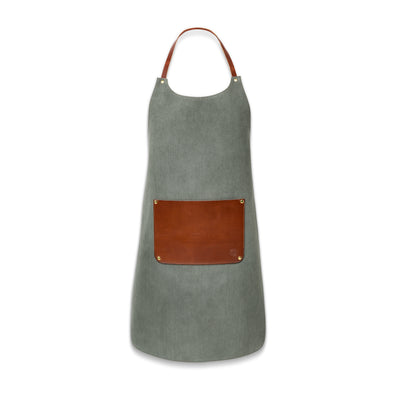 Apron Olive | UK | La Portegna UK | Handmade Leather Goods | Vegetable Tanned Leather