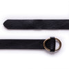 Thin Belt Black | Belts UK | La Portegna UK | Handmade Leather Goods | Vegetable Tanned Leather
