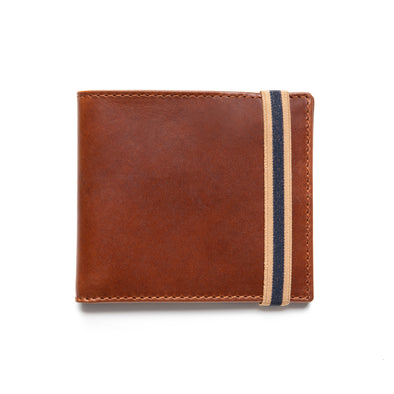 James Caoba & Yellow stripe | Wallets UK | La Portegna UK | Handmade Leather Goods | Vegetable Tanned Leather
