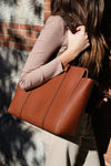Matilde Caoba | Shoulder Bags UK | La Portegna UK | Handmade Leather Goods | Vegetable Tanned Leather