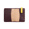 Willy Burgundy & Yellow | Wallets UK | La Portegna UK | Handmade Leather Goods | Vegetable Tanned Leather