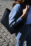 Olivia Tote Navy | Shoulder Bags UK | La Portegna UK | Handmade Leather Goods | Vegetable Tanned Leather