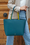 Olivia Tote Petrol | Shoulder Bags UK | La Portegna UK | Handmade Leather Goods | Vegetable Tanned Leather