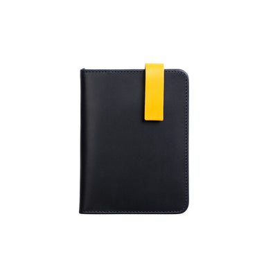 Willy Navy & Yellow | Wallets UK | La Portegna UK | Handmade Leather Goods | Vegetable Tanned Leather